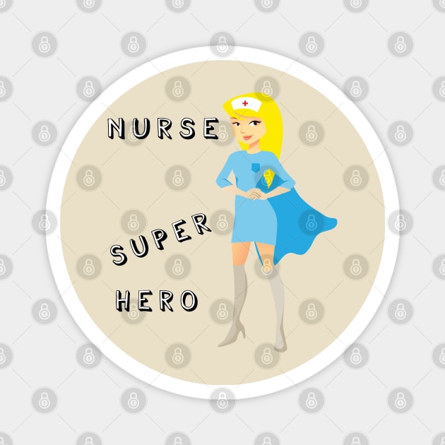 Nurse super hero - cartoon Magnet by grafart